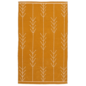 Cushy Home Decor Cream Arrows Yellow Rug