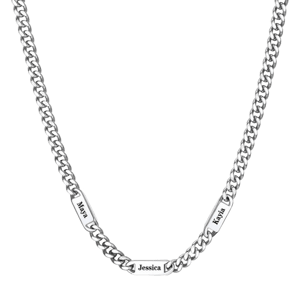 Custom4U Custom 1-6 Name Cuban Link Chain Necklace for Men
