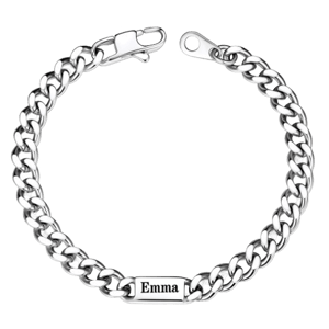 Custom4U Personalized Multi-Name Cuban Chain Bracelet