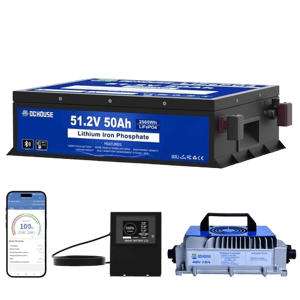 DC HOUSE Batterie LiFePO4 48V 50Ah