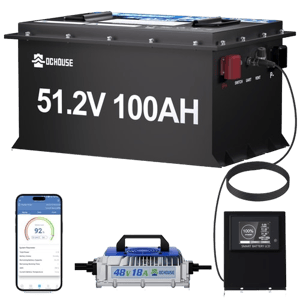 DC HOUSE Batterie LiFePO4 48V 100Ah
