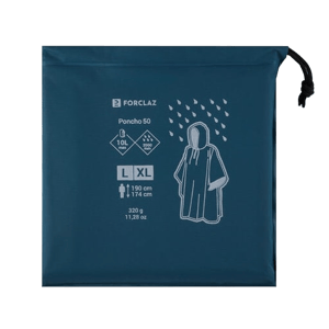 Decathlon Hiking Rain Poncho FORCLAZ MT 50