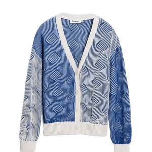 Desigual Two-tone Knit Cardigan