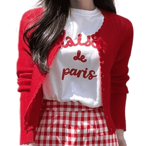 DHOLIC ラウンドネックプリントTシャツ