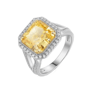 Diamond Veneer 5CT Square Diamond Veneer Engagement Ring