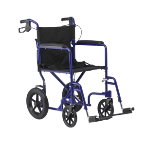 DME Superstore Medline Lightweight Aluminum Transport Chair with 12" Wheels