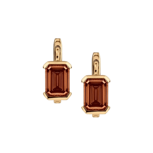 Dorsey 14K in&egrave;s Emerald-Cut Earrings in Lab Cognac Diamond