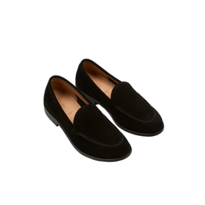 Drake's Black Suede Henri Summer Loafer