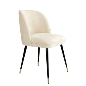Dream Interiors White Chenille Dining Chair