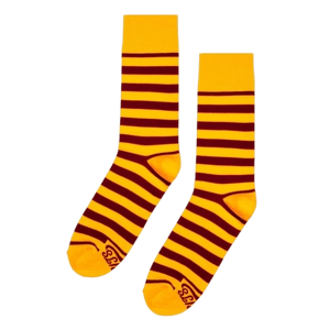 Dude. Your Team Socks. Gold + Burgundy Striped Socks
