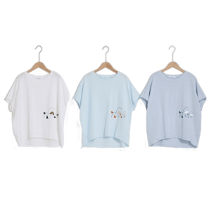 E-WEAR 山中小村莊印花純棉上衣