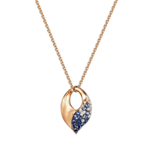 EMPHASIS Jewellery Bloom 18K Red & Black Gold Sapphire Necklace