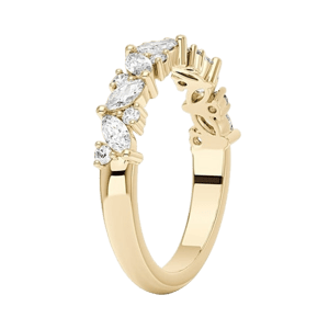 Marquise & Round Half Eternity Band Ring
