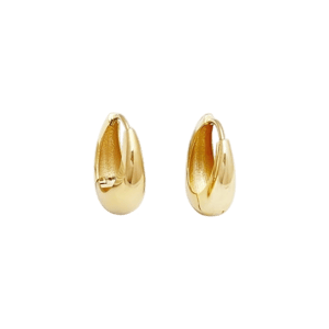Evelyn Gold Jewels 14k Solid Gold Minimalist Chunky Huggie Hoop Earrings