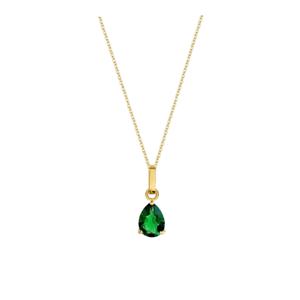 Evelyn Gold Jewels Enchanted Emerald Teardrop Pendant