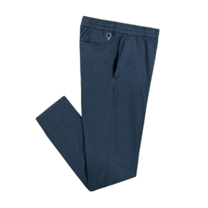 FAGUO Pantalon en lin bleu marine DREUILLE