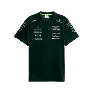FansBRANDS T-shirt team Aston Martin, UK Special Edition, Puma, verde, 2026