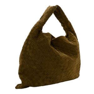 FASHIONPHILE Suede Intrecciato Large Hop Olive Oil