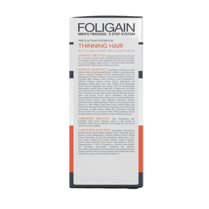 FOLIGAIN Triple Action Hair Care System For Men 3 Piece Trial Set