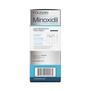 FOLIGAIN Low Alcohol Minoxidil 5% Hair Regrowth Treatment For Men 12 Month Supply