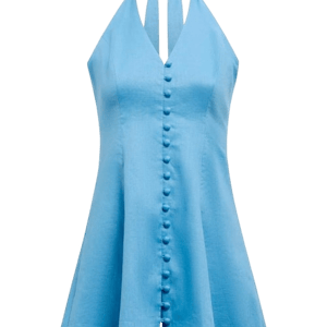 Forever New Ina Button Front Halter Mini Dress