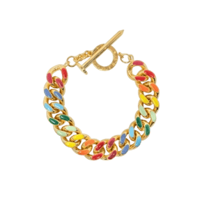 FRY POWERS Rainbow Chunky Chain Link Bracelet