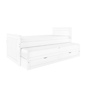 Furniture123 Single White Wooden Guest Bed