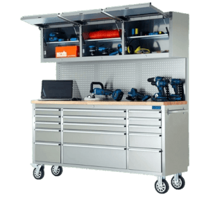SGS Engineering SGS 72in Stainless Steel 15 Drawer Work Bench