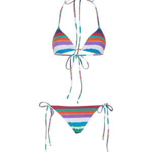 Gallo 1927 Bikini triangolo donna righe multicolor bianco