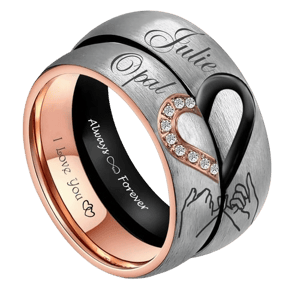 Gardenia Pinky Promise Custom Name Ring