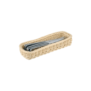 Gastrokontor Ludewig APS Besteckkorb ECONOMIC 27x10cm H 4,5cm Hellbeige