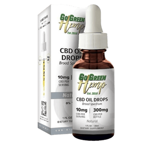 GoGreen Hemp Natural CBD Oil Drop Tinctures THC-Free Broad Spectrum