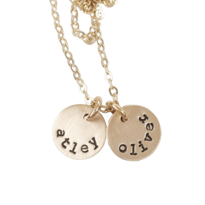 Going Golden Dainty Round Name Necklace