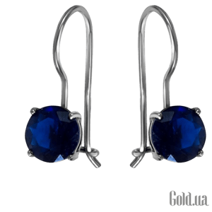 Gold Серебряные серьги с куб. циркониями