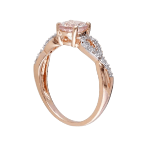 Goldia Morganite Twist Ring