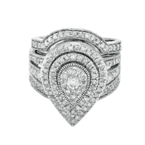 Goldia Vintage Diamond Bridal Set