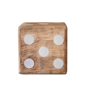 Graham and Green White Resin Dice Stool