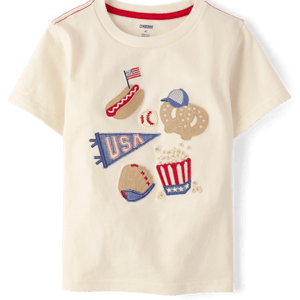 Gymboree Boys Embroidered Americana Snacks Top