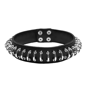 HARD'N'HEAVY Punk Black Leather Choker