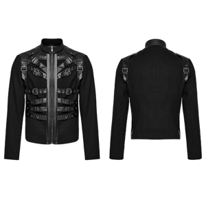 HARD'N'HEAVY Men's Black Punk Jacket