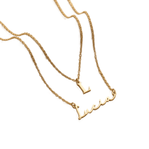 HBD Jewellery Personalized Name & Initial Necklace Layered Set