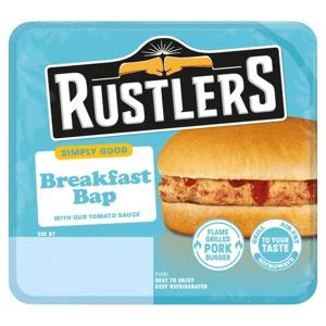 Iceland Groceries Rustlers Simply Good Breakfast Bap with Our Tomato Sauce 99g