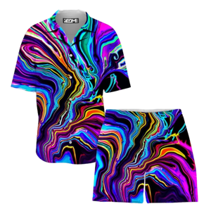 iEDM Neon Rift Lounge Shirt and Shorts Combo