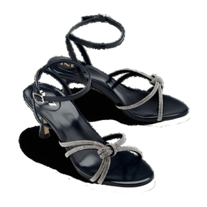 INEZ Dani in Midnight Abrasivato with Crystals