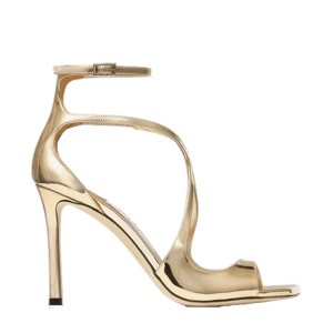 Azia 95 Gold Liquid Metal Leather Sandals