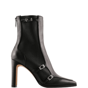 Jo Mercer Jaimee High Ankle Boots Black Leather