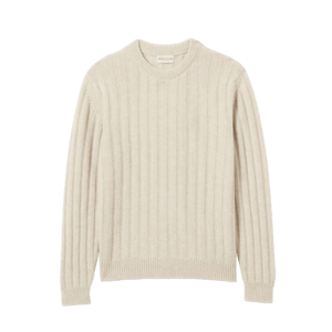 Johnstons of Elgin Lecht Natural Cashmere Crew Cardigan