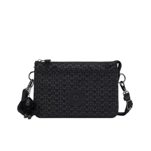 Kipling RIRI 經典黑菱格紋印花單肩隨身斜背包