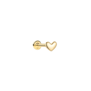 Kosiner 14K Solid Gold Dainty SweetHeart Flat Back Stud