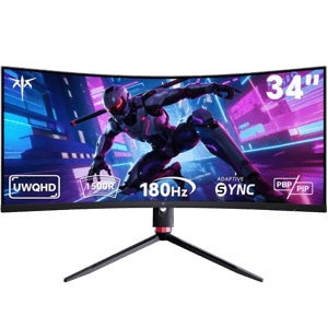 KTC 34" 2K 180Hz/1ms 1500R Curved Gaming Monitor